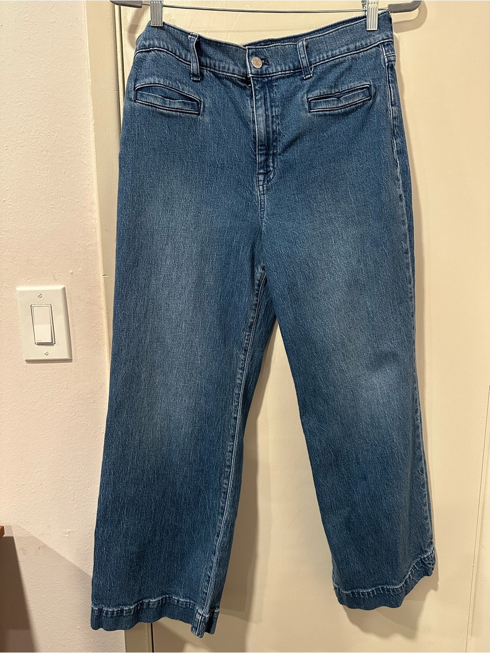 J. Crew Factory Mid Blue Wide-Leg Jeans. Size 29